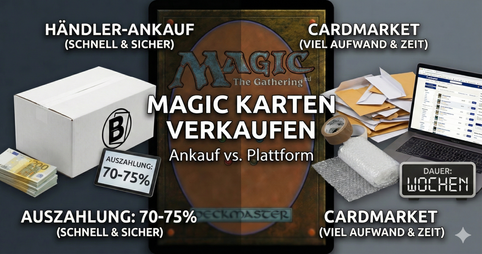 Magic Karten verkaufen Big O Cards Händler vs Cardmarket Vergleich